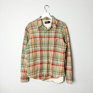 Vintage Polo Ralph Lauren Multicolor cotton waffle knit lined flannel thermal